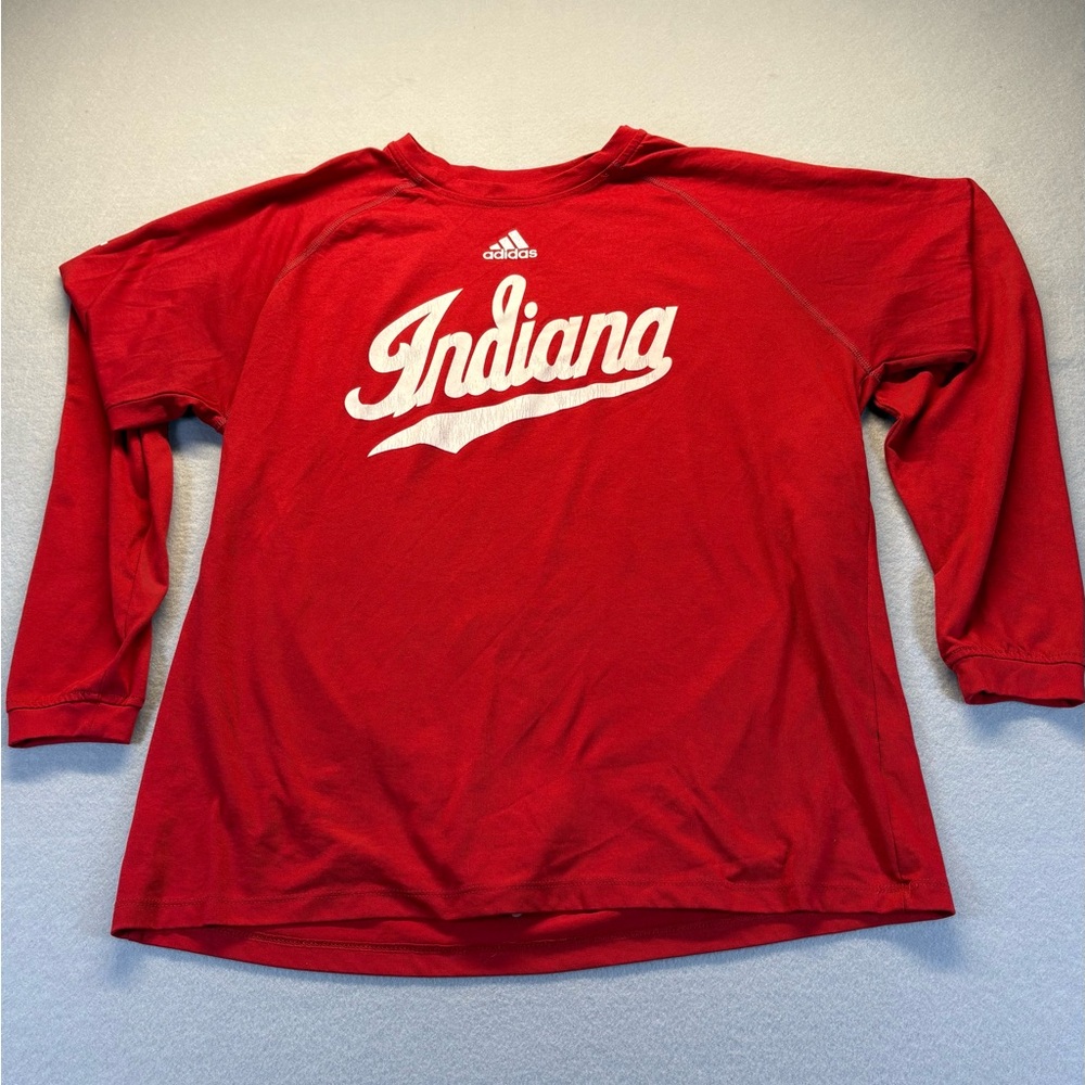 Adidas Men’s Red Indiana Long Sleeve Tee size Small